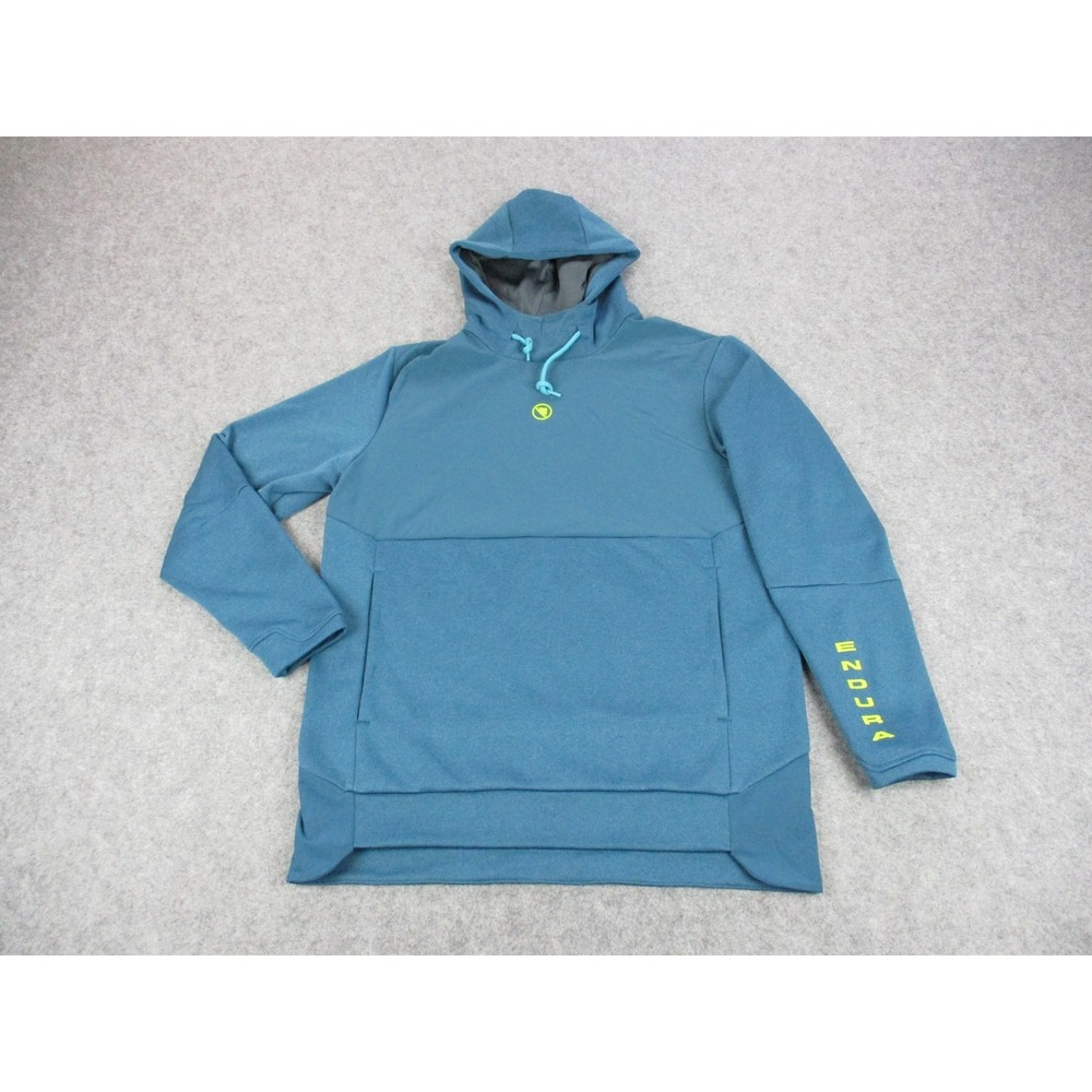 Endura Trailstar Tech Hoodie Mens Small Blue Cycling Pullover Sweatshirt E3241